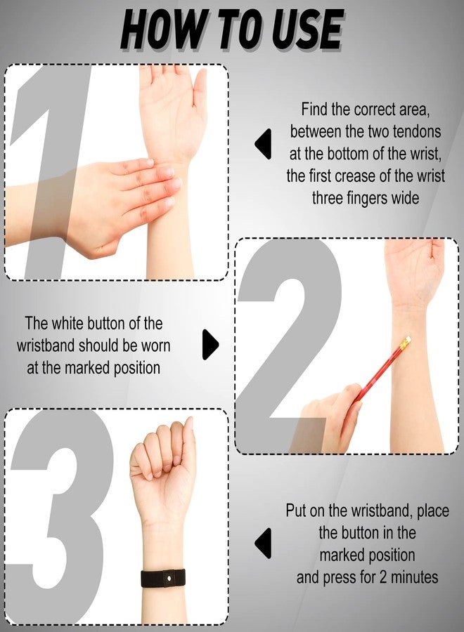 Tondiamo 6 Pack Motion Sickness Bands Acupressure Wristband Sea Bracelet Nausea Motion Seasickness Bracelets for Travel Car Cruise Ship - Image 4